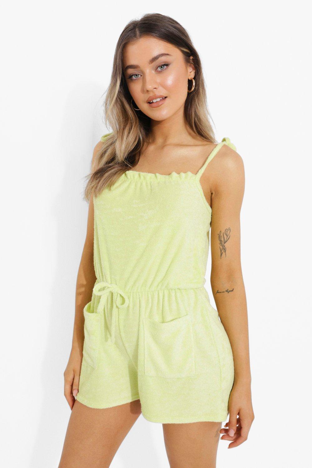 Boohoo yellow hot sale playsuit